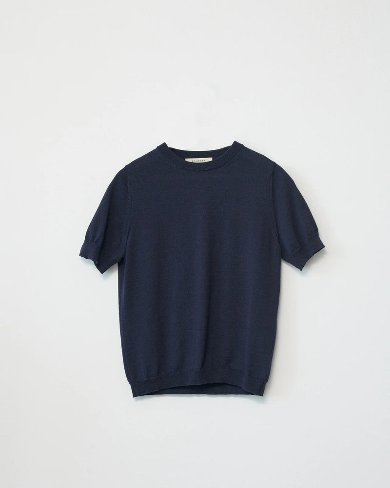 Soft Merino Wool T-shirt, Navy