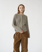 Shetland Wool Cardigan, Nature