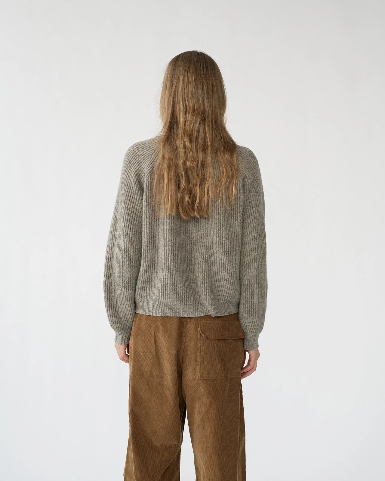 Shetland Wool Cardigan, Nature