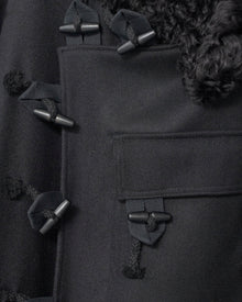 Hainsworth Wool Officer Coat, Black