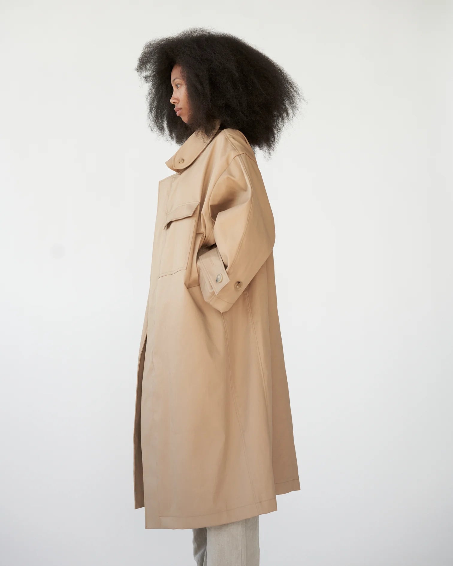 Water resistant Coat, Cool Beige