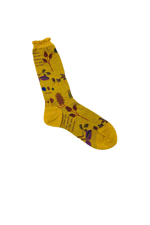 AM-773 Socks, Botanical Mustard