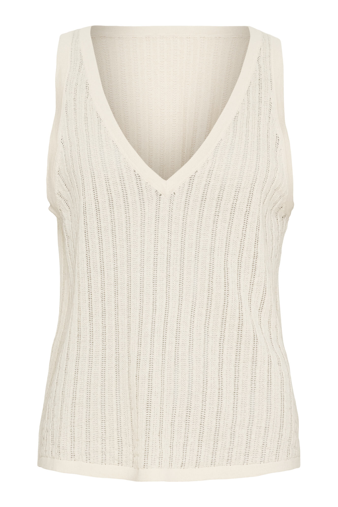 Amelia SL Knit Top, White Sand