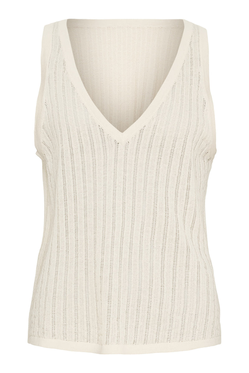 Amelia SL Knit Top, White Sand
