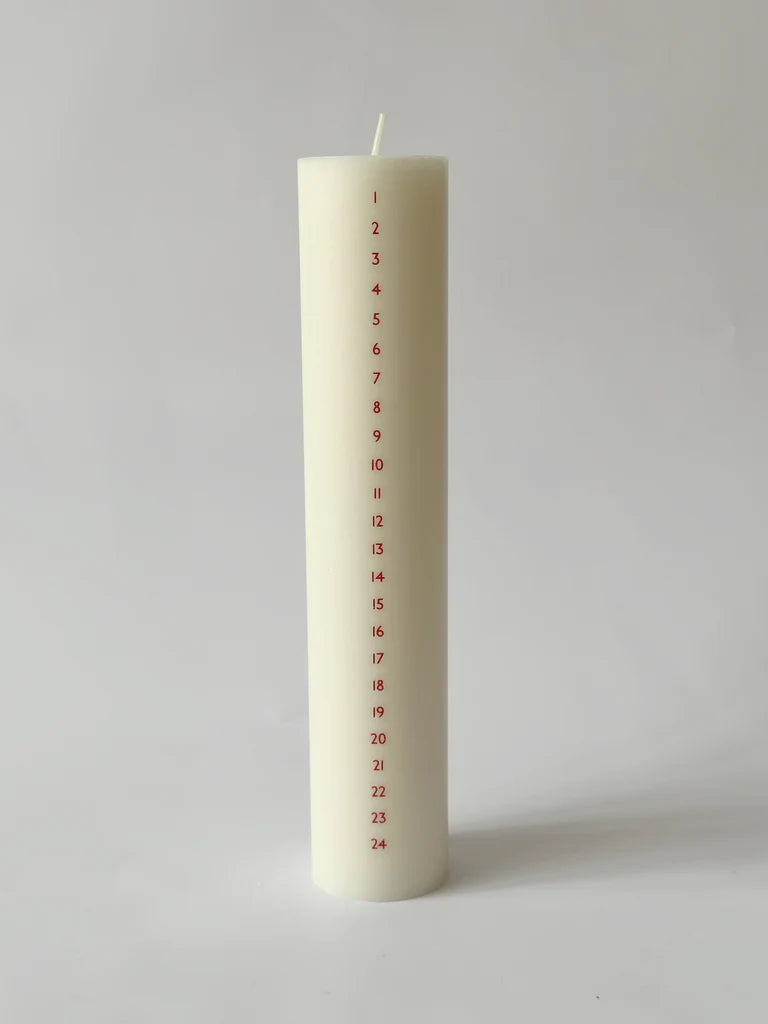 Kalenderlys Ø5 cm, Rød