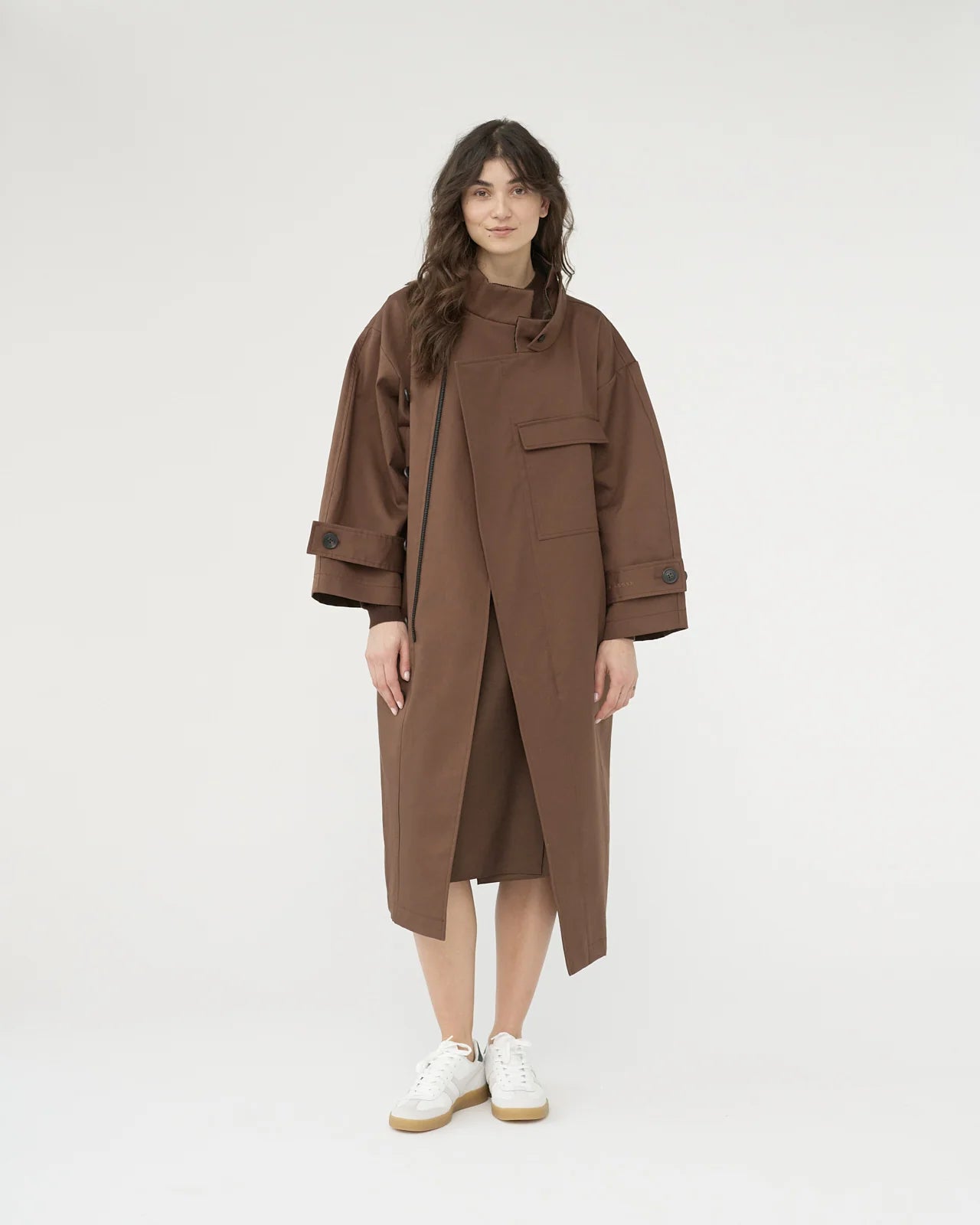 Water resistant Coat, Dusty Brown