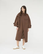 Water resistant Coat, Dusty Brown
