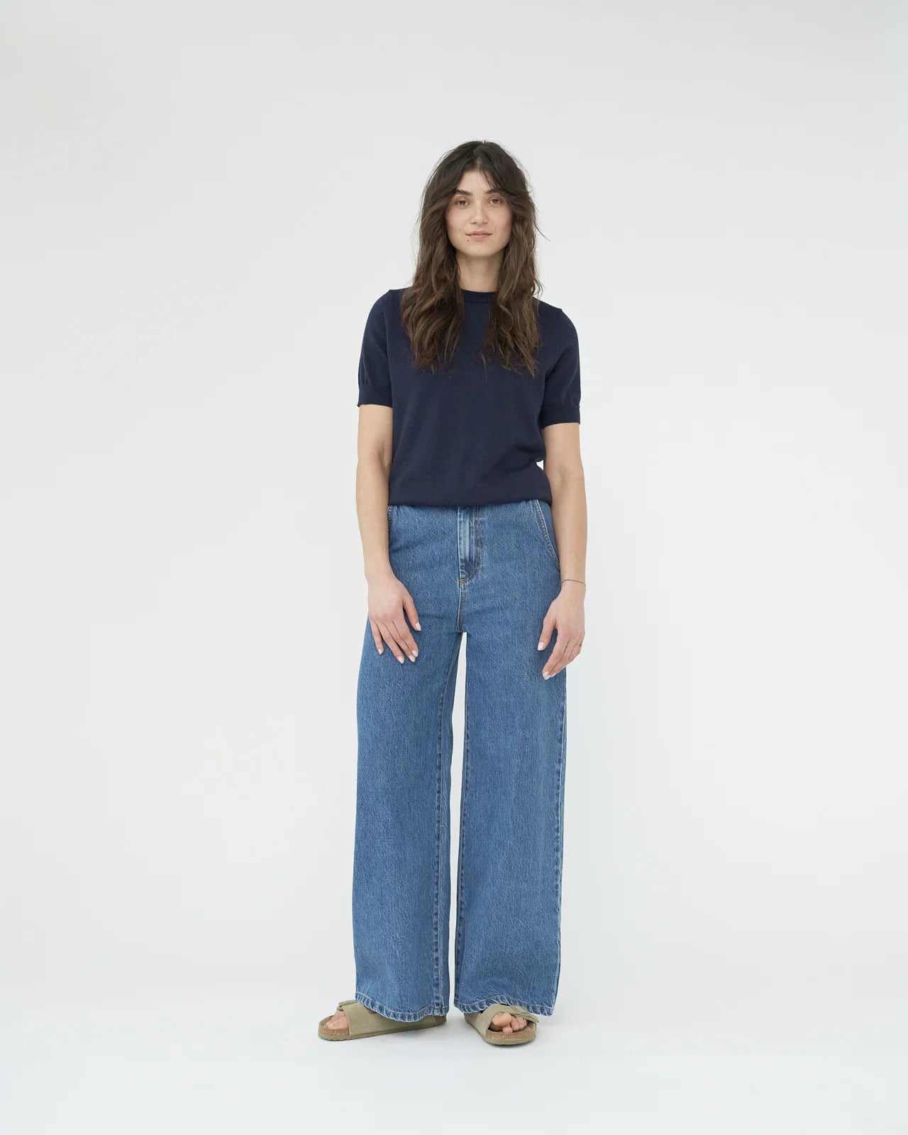 Soft Merino Wool T-shirt, Navy