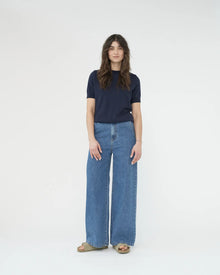 Soft Merino Wool T-shirt, Navy