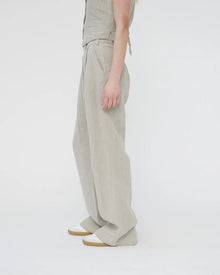 Linen Wide Box Pants, Nature