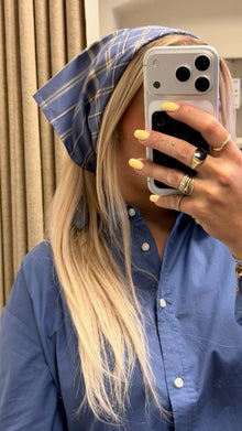 Taylon Silke tørklæde, Mix French Blue