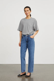 Andy Oversize Tee, Mid Grey Melange