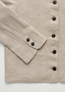 Angela Jacket Heavy Linen, Pure Natural