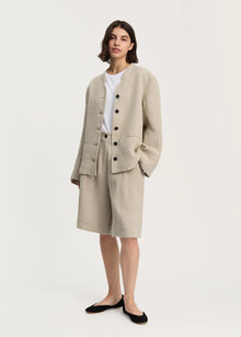Angela Jacket Heavy Linen, Pure Natural