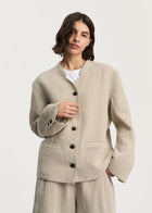 Angela Jacket Heavy Linen, Pure Natural