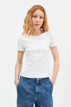 Anna Cap Sleeve tee, Optic White