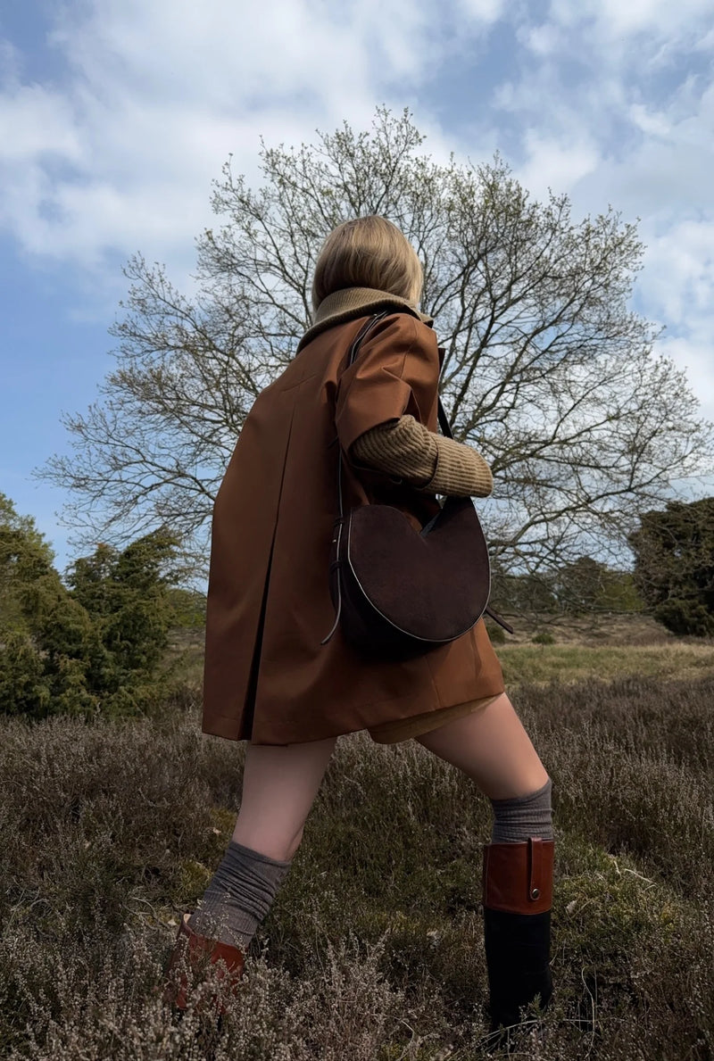 Short Mok Coat, Chocolate brown