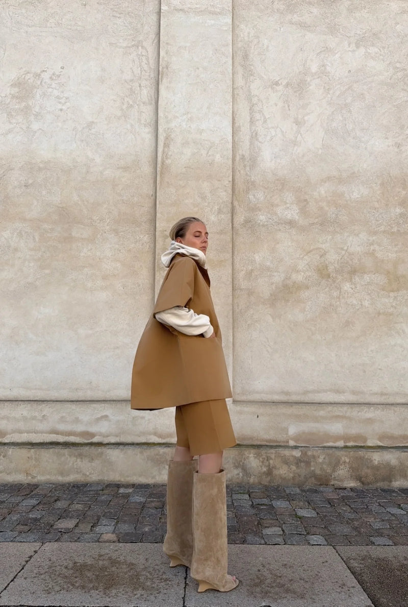 Short Mok Coat, Cappuccino