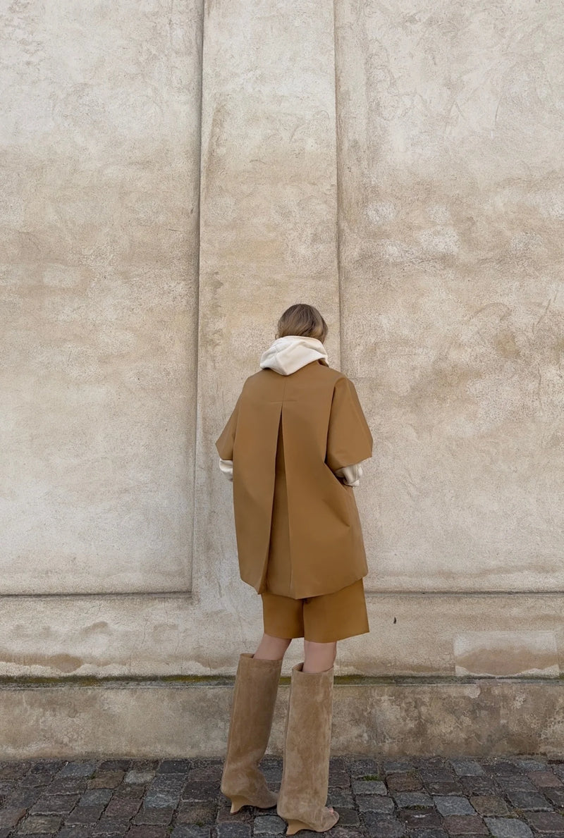 Short Mok Coat, Cappuccino