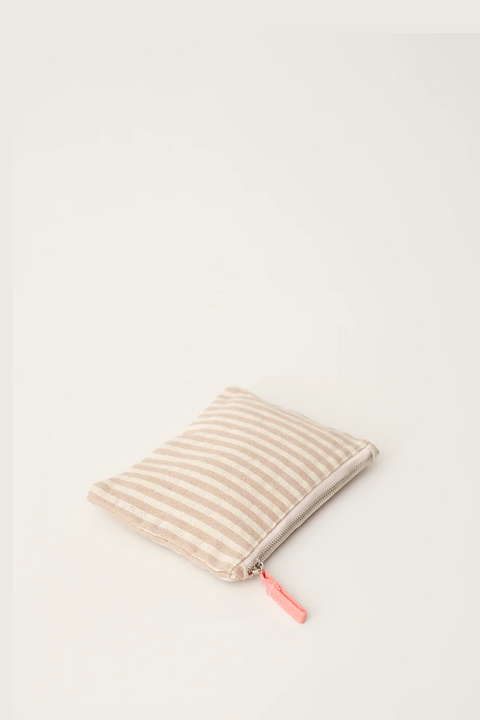 Pouch Small, Structure Beige
