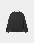 Oversize Long Sleeve Polo, Black