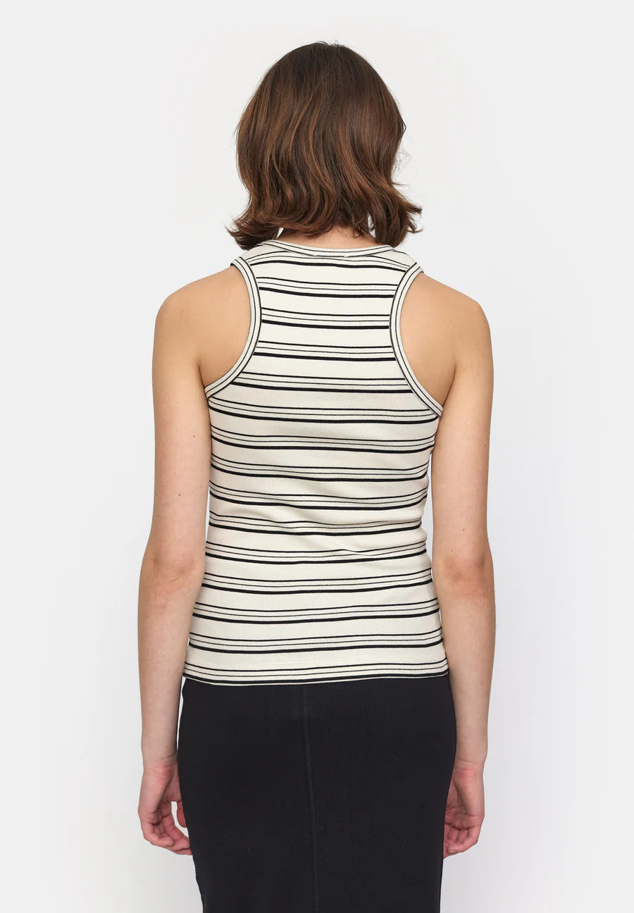 Blossom Tank Top, Black Stripe