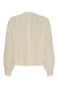 Dahlia cable knit cardigan, White sand