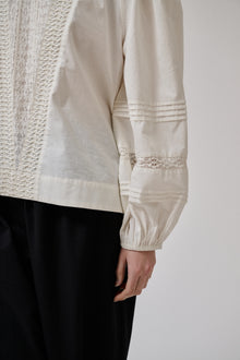 Clover ls blouse, White Sand