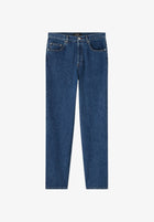 A.P.C. Fairfax Jeans Indigo Delavé stonewashed med vidt ben