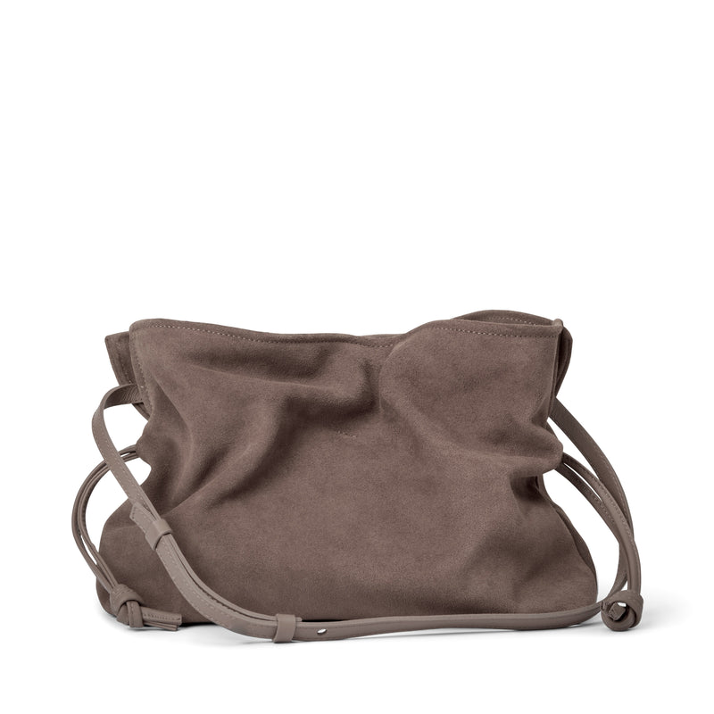 Camilla Bag Large, Suede Mouse Grey