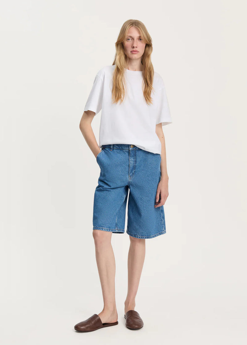 Carlo Denim Shorts, Clear Blue