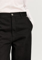 Carlo Midwaist Wide Jeans, Black Tea