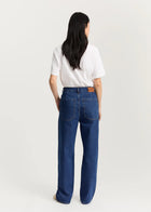 Carlo Midwaist Wide Jeans, Mid Blue
