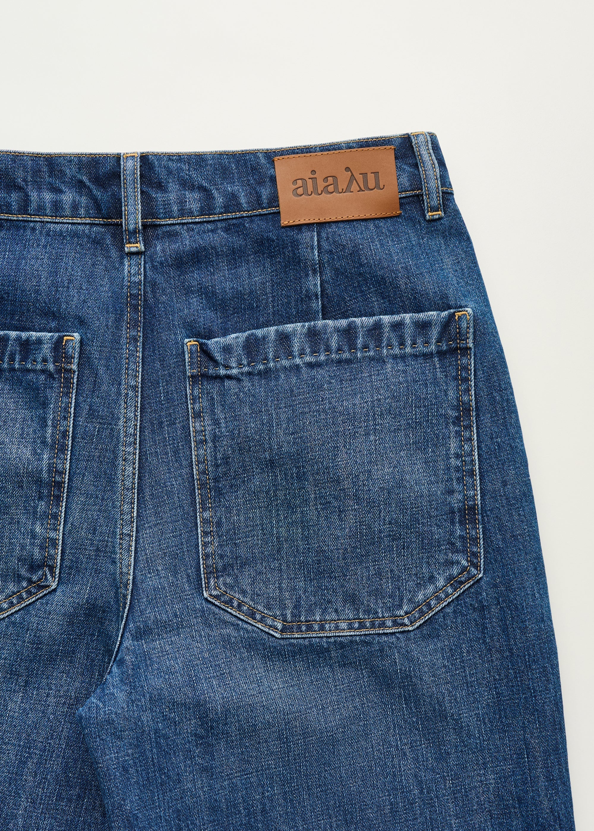 Carlo Midwaist Wide Jeans I 3086, Worn Blue