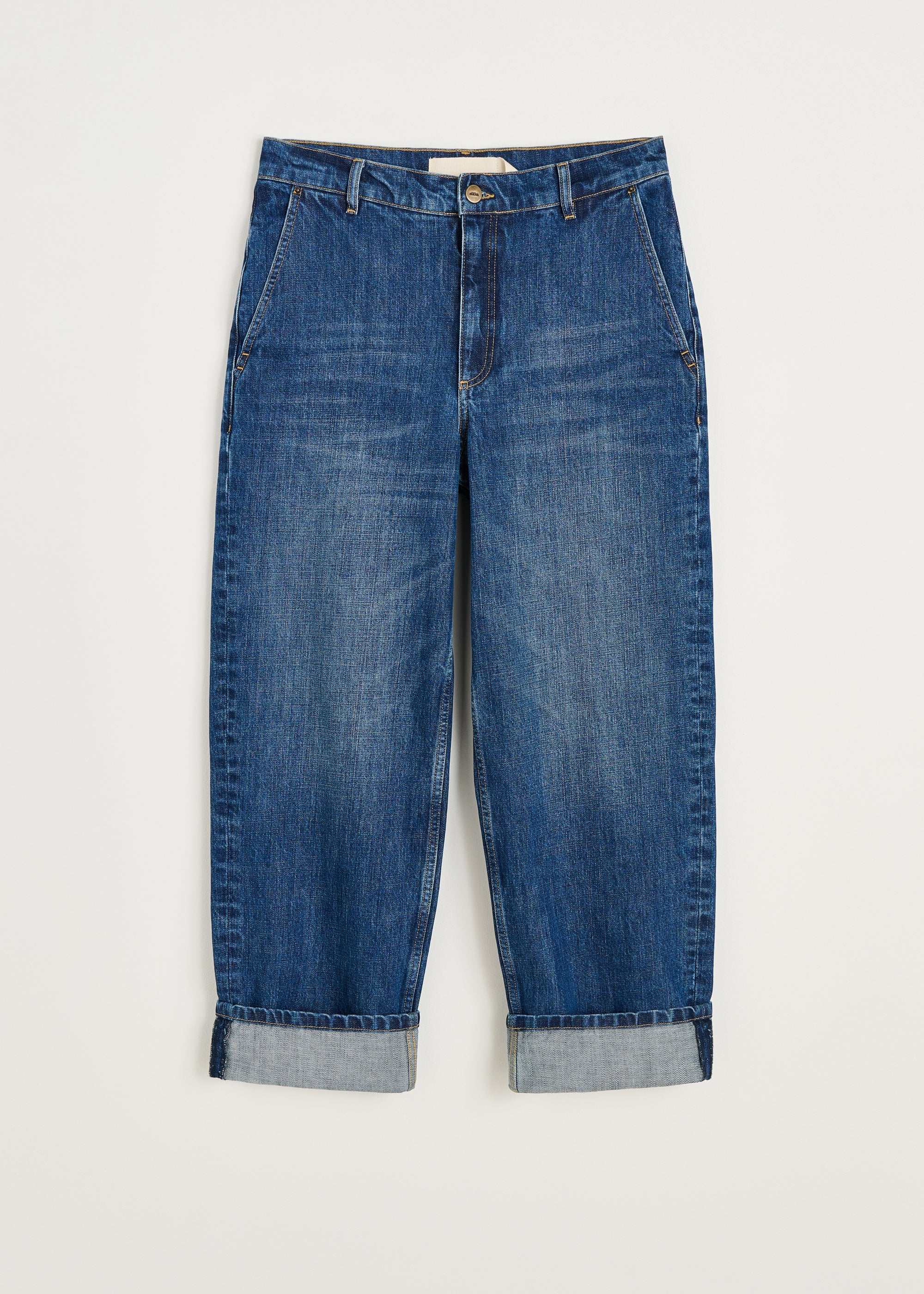 Carlo Midwaist Wide Jeans I 3086, Worn Blue