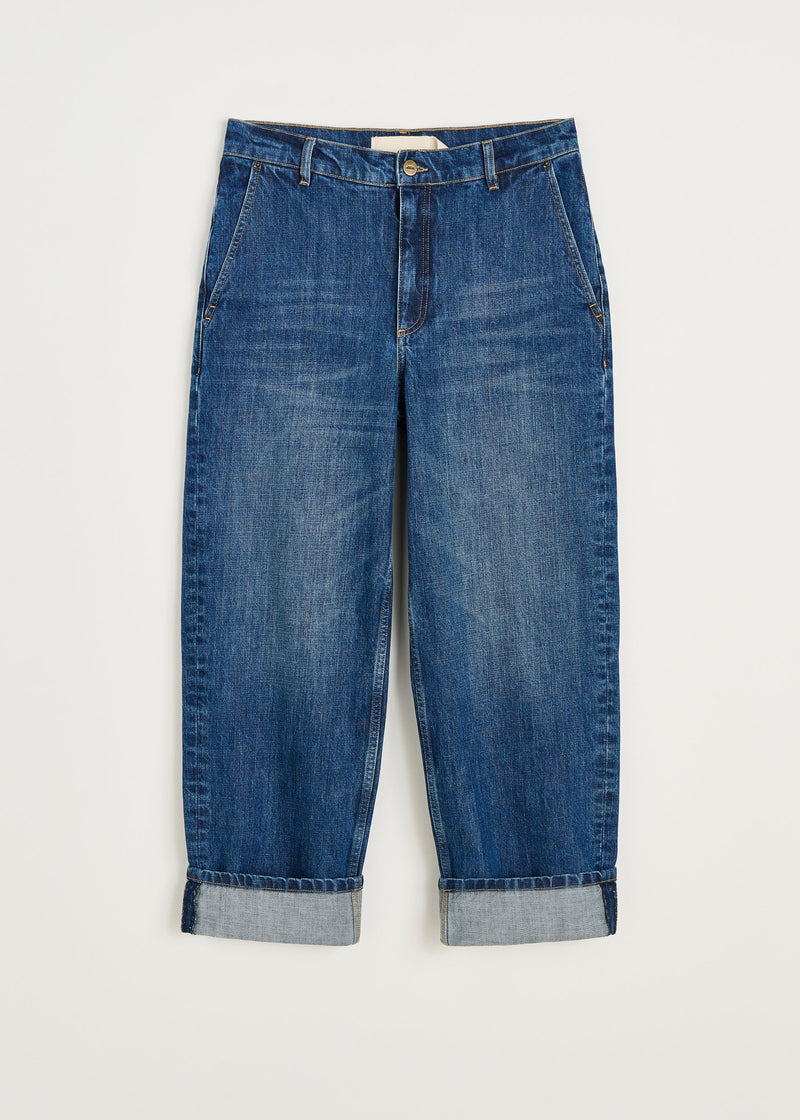 Carlo Midwaist Wide Jeans I 3086, Worn Blue