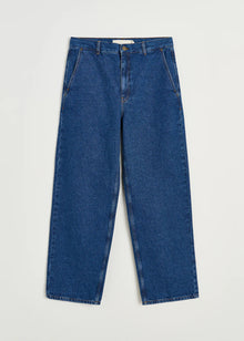 Carlo Midwaist Wide Jeans, Mid Blue