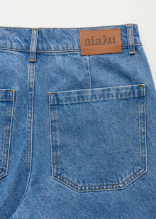 Carlo Midwaist Wide Jeans, Clear Blue