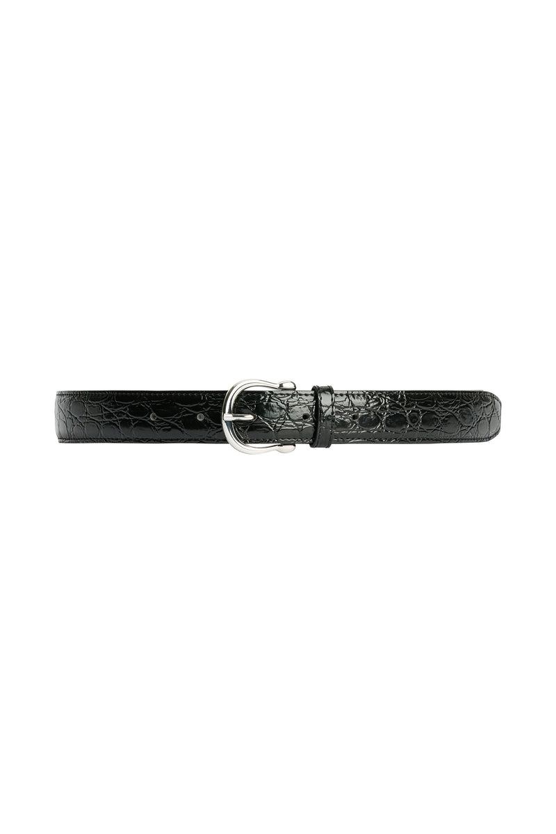 Casual Belt, Croco Black