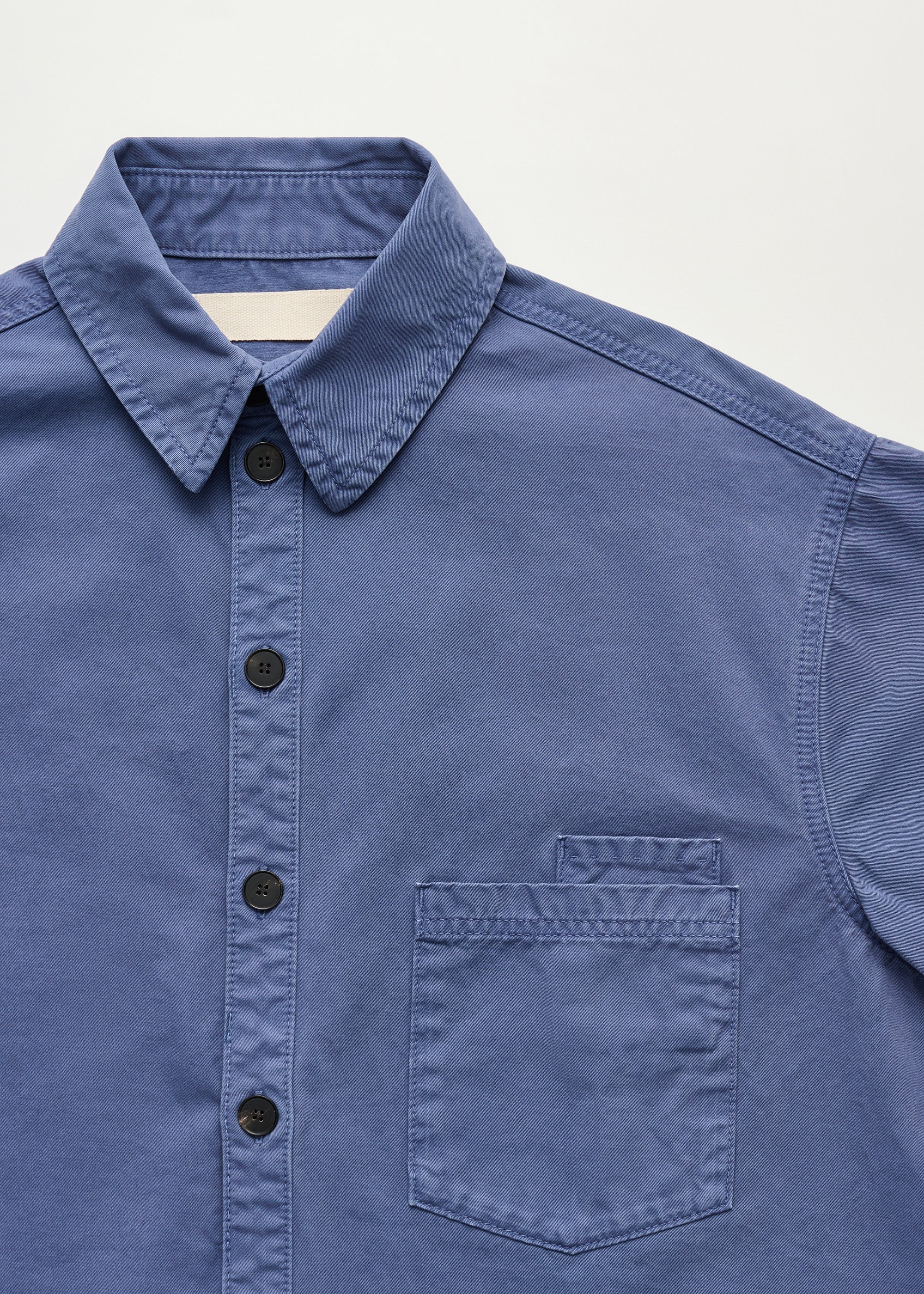 Casy Shirt Cotton 3164, Washed French Blue