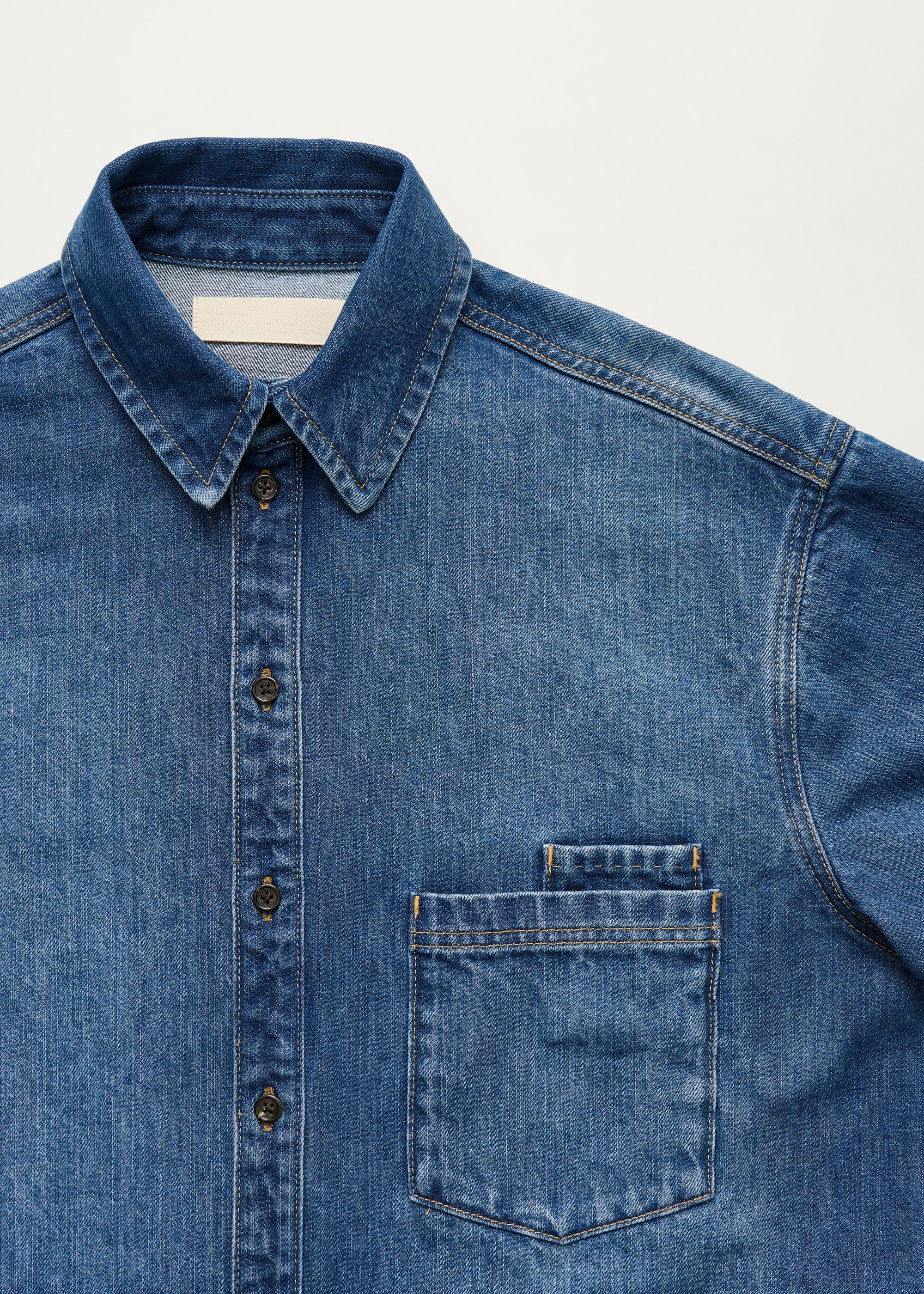 Casy Shirt Denim 3163, Worn Blue