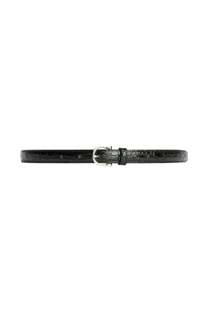 Classic Belt, Croco Black