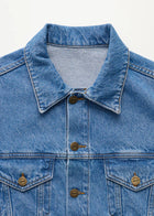 Cleo denim jacket, Clear Blue
