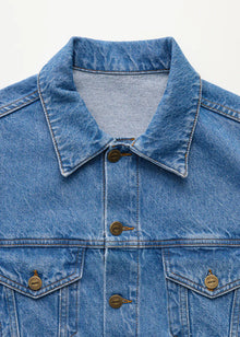 Cleo denim jacket, Clear Blue