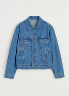 Cleo denim jacket, Clear Blue