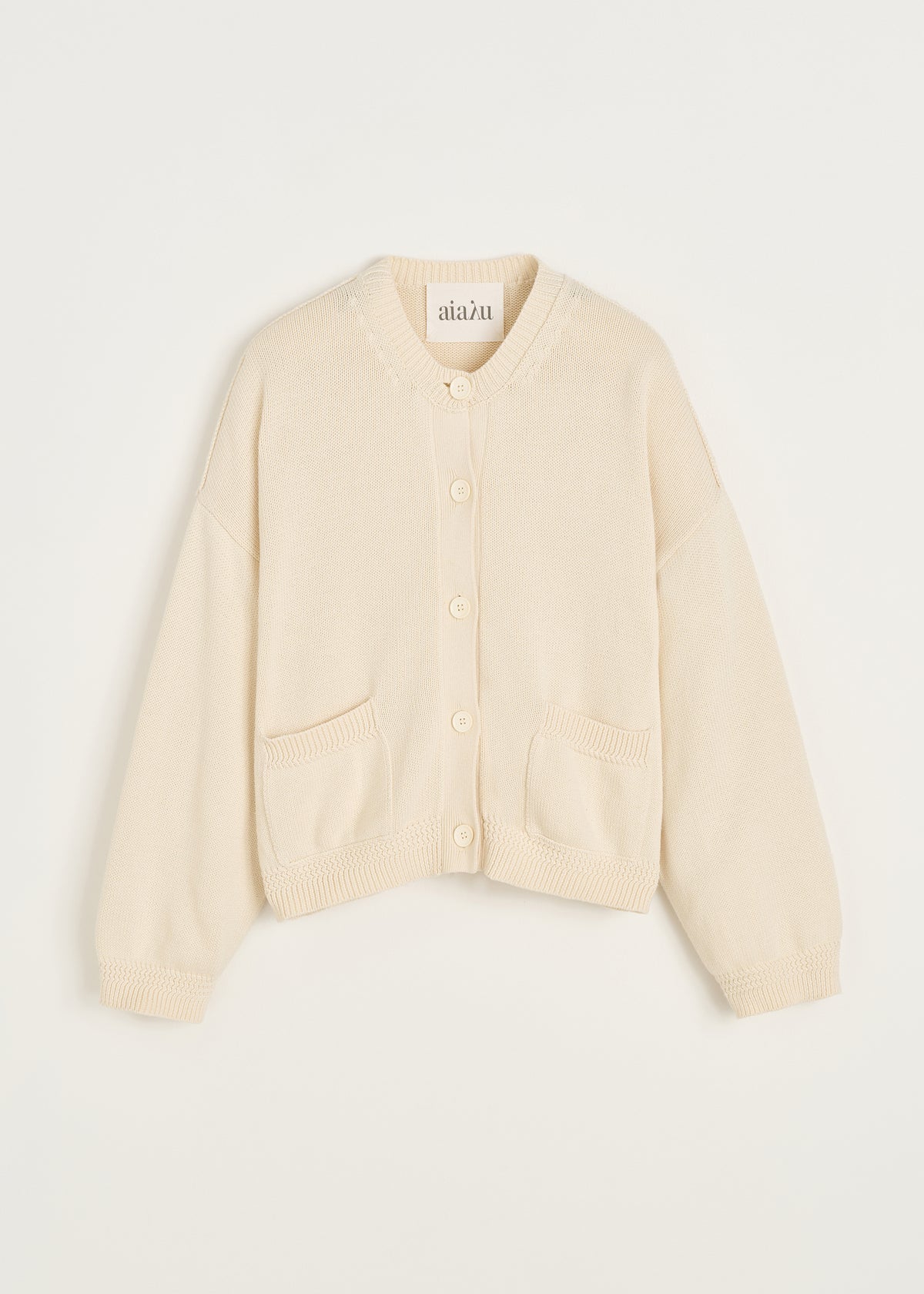 Cobe Cardigan Cotton, Pure Ecru