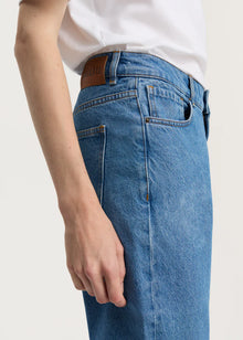 Cooper highwaist straight jeans, Clear Blue