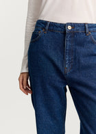 Cooper highwaist straight jeans, Mid Blue