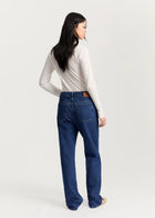 Cooper highwaist straight jeans, Mid Blue
