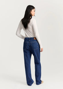 Cooper highwaist straight jeans, Mid Blue